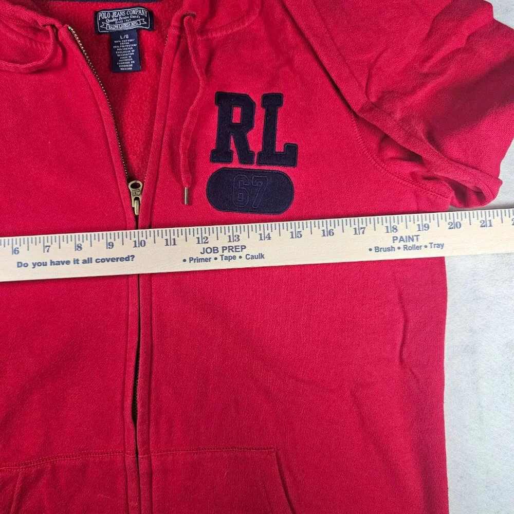 Ralph Lauren Polo Jeans Company Fleece Full-Zip Hoodie Women's Size Large - Picture 6 of 6